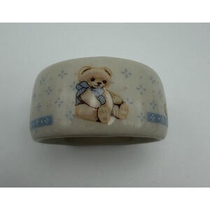 Vintage Country Bear Ceramic Napkin Rings Set of 8 by Tienshan Cottage Granny